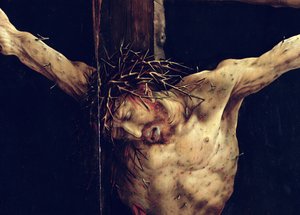 O Rosto de Cristo, detalhe da Crucificação do Retábulo de Isenheim, c.1512-16